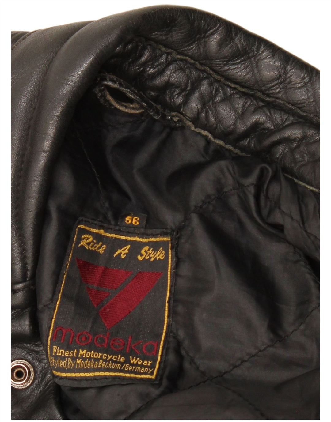 Modeka Herren Leder Racer Jacke IT 56 2XL Schwarz Motorrad
