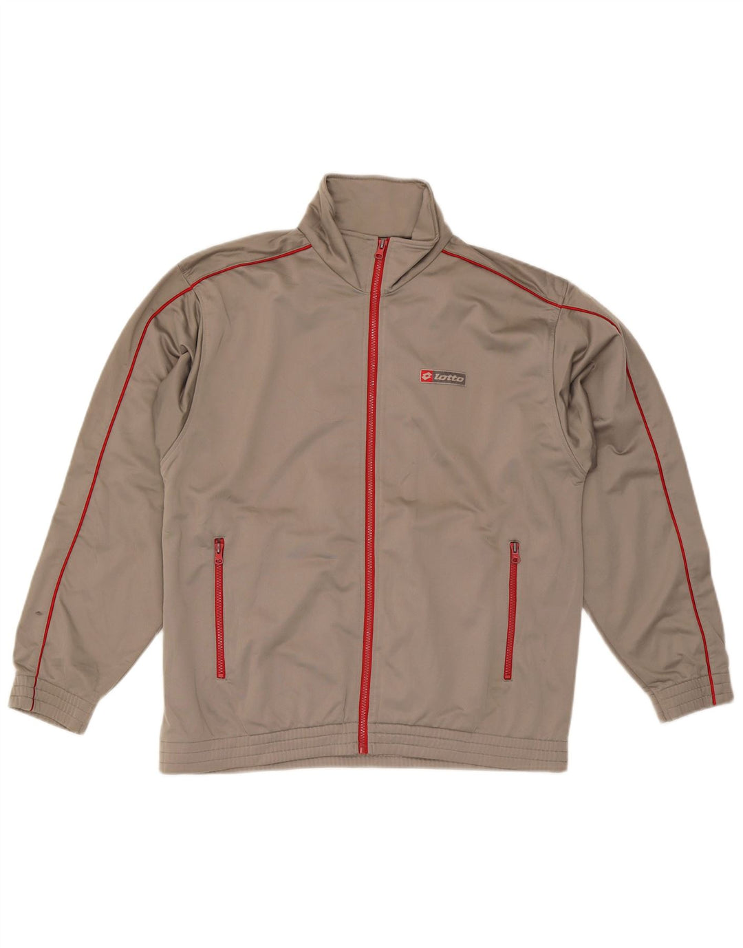Lotto Herren Trainingsanzug Oberteil Jacke Groß Grau Polyester