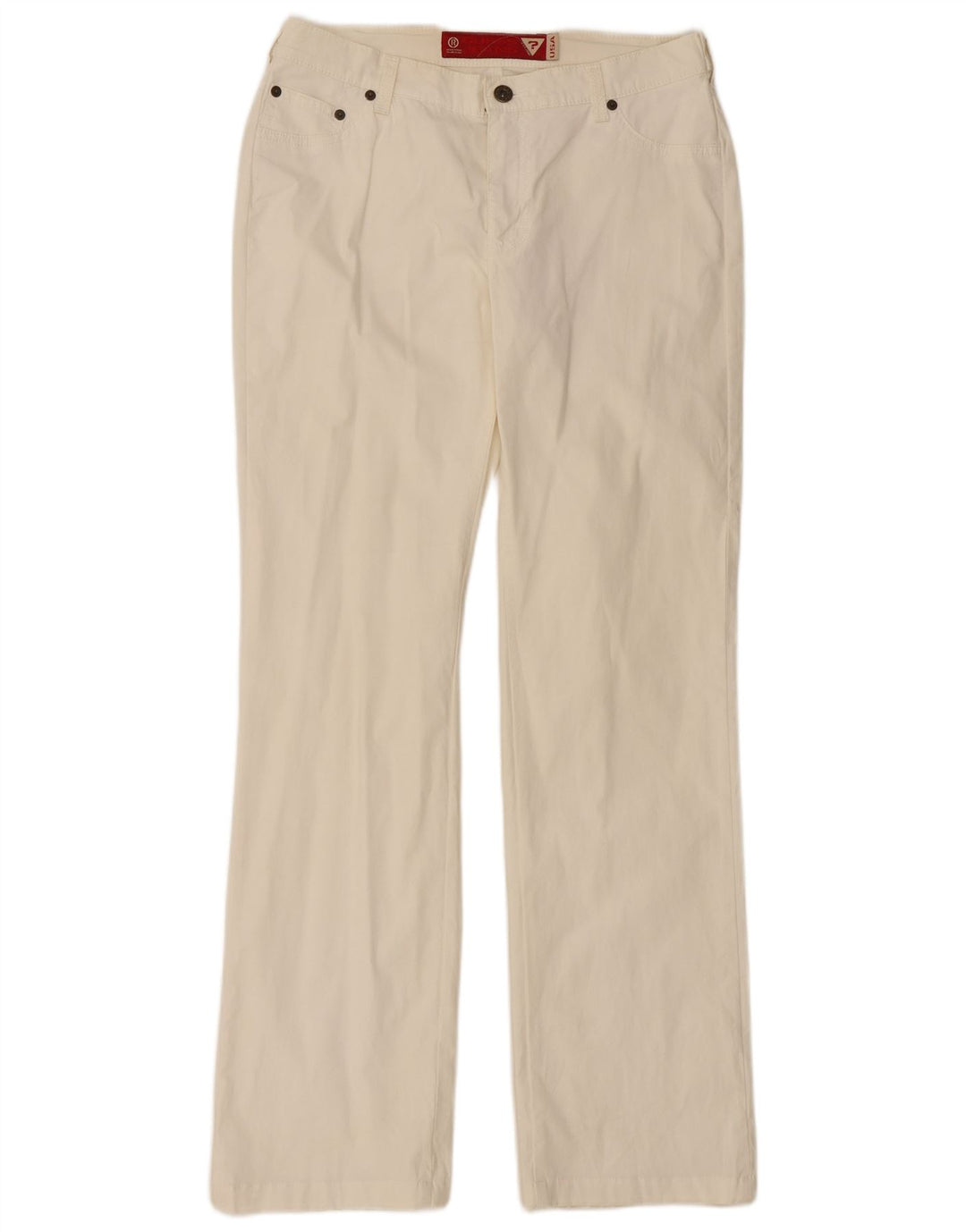 Guess Damen Bootcut Freizeithose W32 L31 Weiß