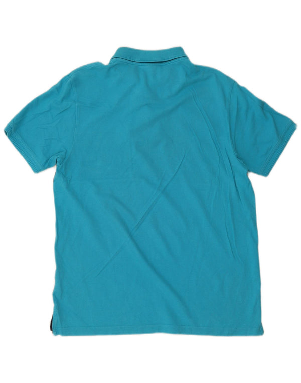 PIERRE CARDIN Mens Regular Fit Polo Shirt Large Blue Colourblock Cotton
