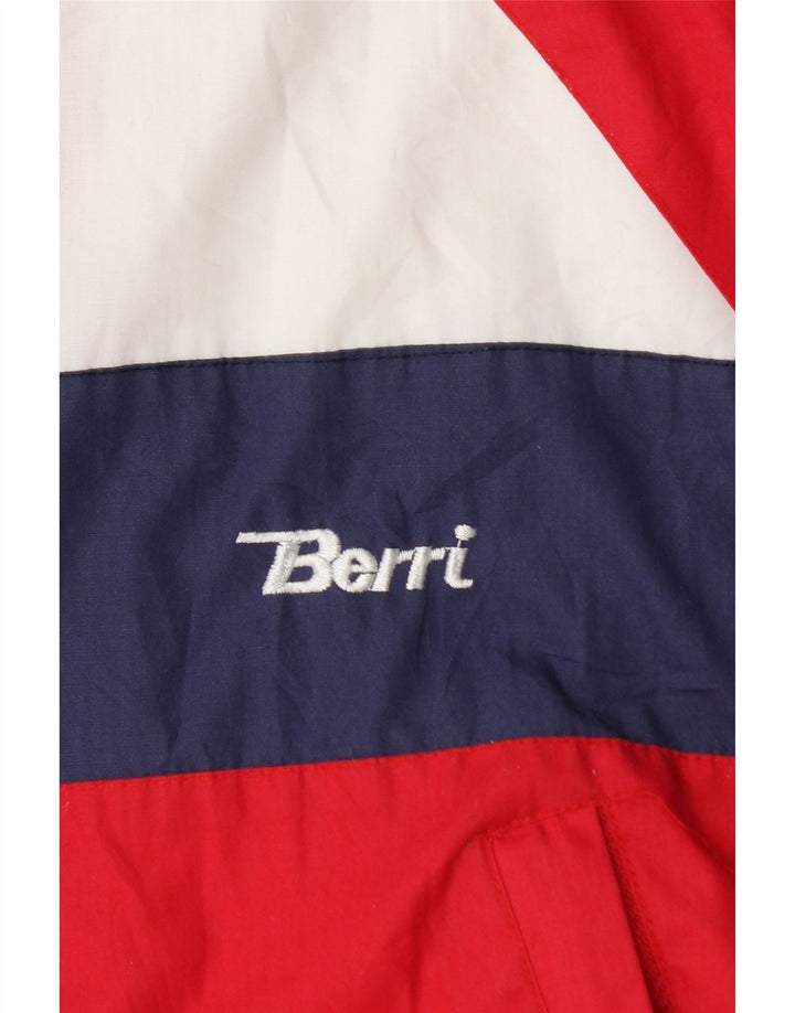 Berri Herren-Trainingsanzugoberteil mit Grafik, XL, Rot, Farbblock