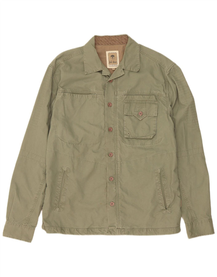Fat Face Herren-Utility-Jacke, UK 38, mittlere Khaki-Baumwolle