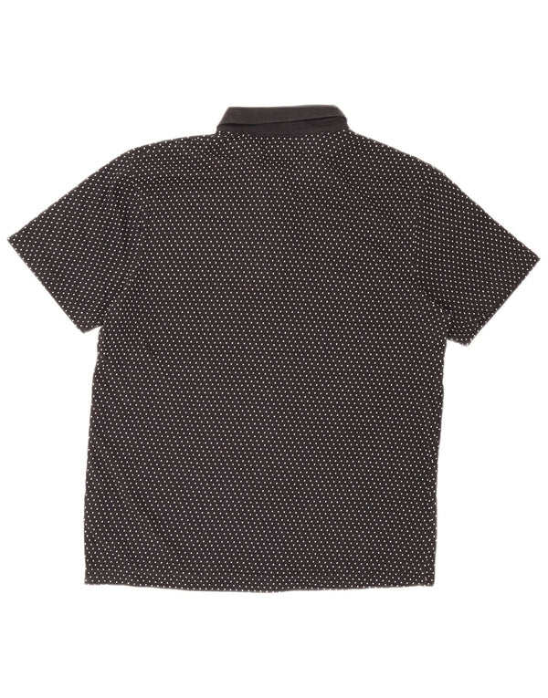 Jack & Jones Mens Polo Shirt Medium Navy Blue Spotted Cotton