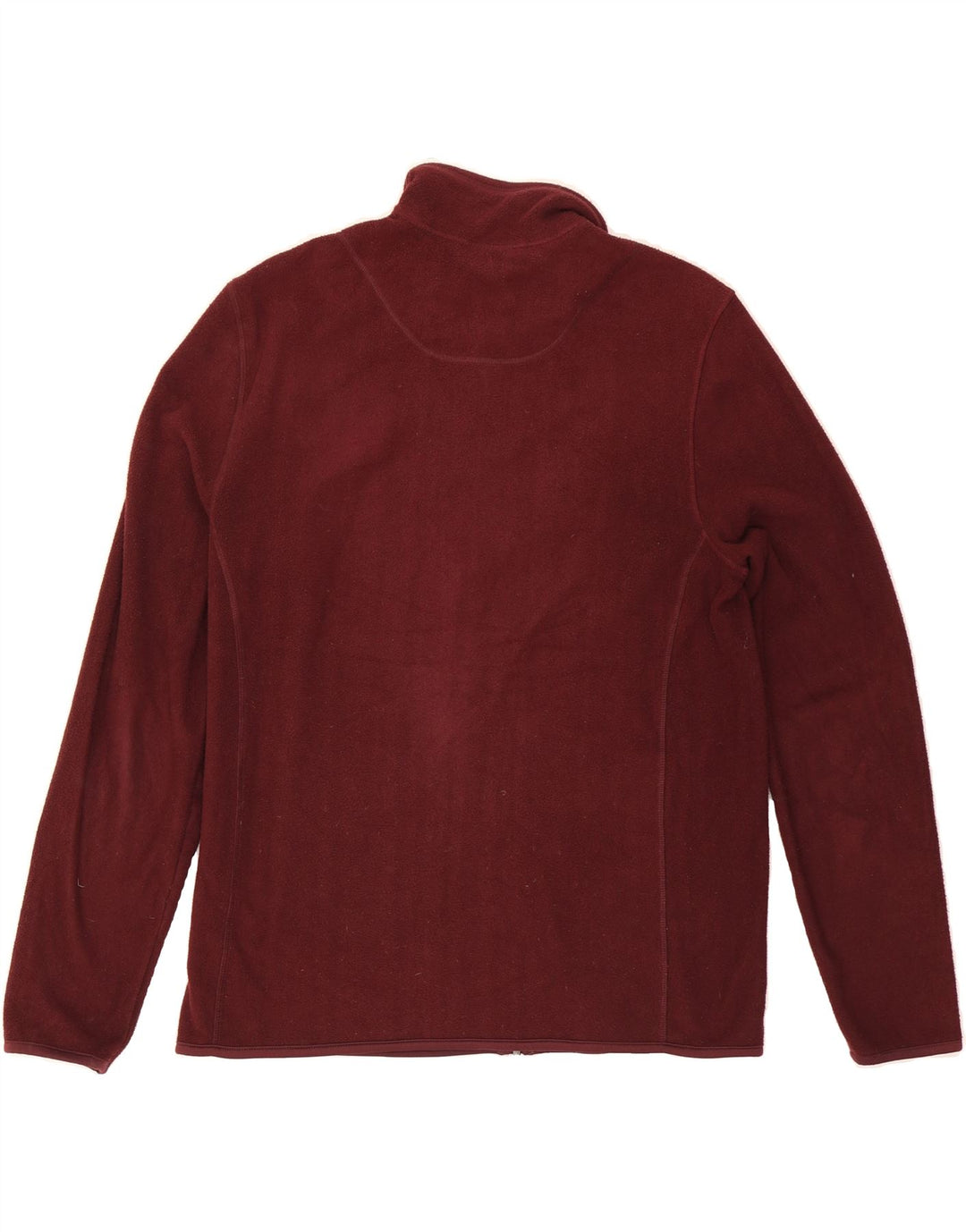 MARKS & SPENCER Mens Fleece Jacket UK 38 Medium Burgundy Polyester Vintage Marks & Spencer and Second-Hand Marks & Spencer from Messina Hembry 