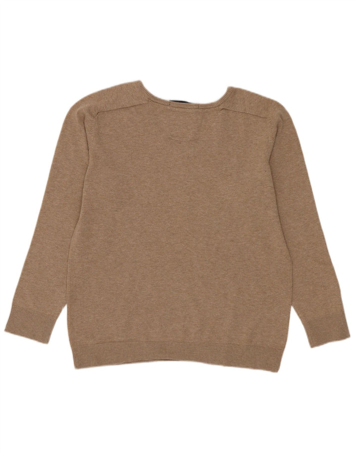 Zara Jungen-Pullover mit V-Ausschnitt, 9–10 Jahre, Beige