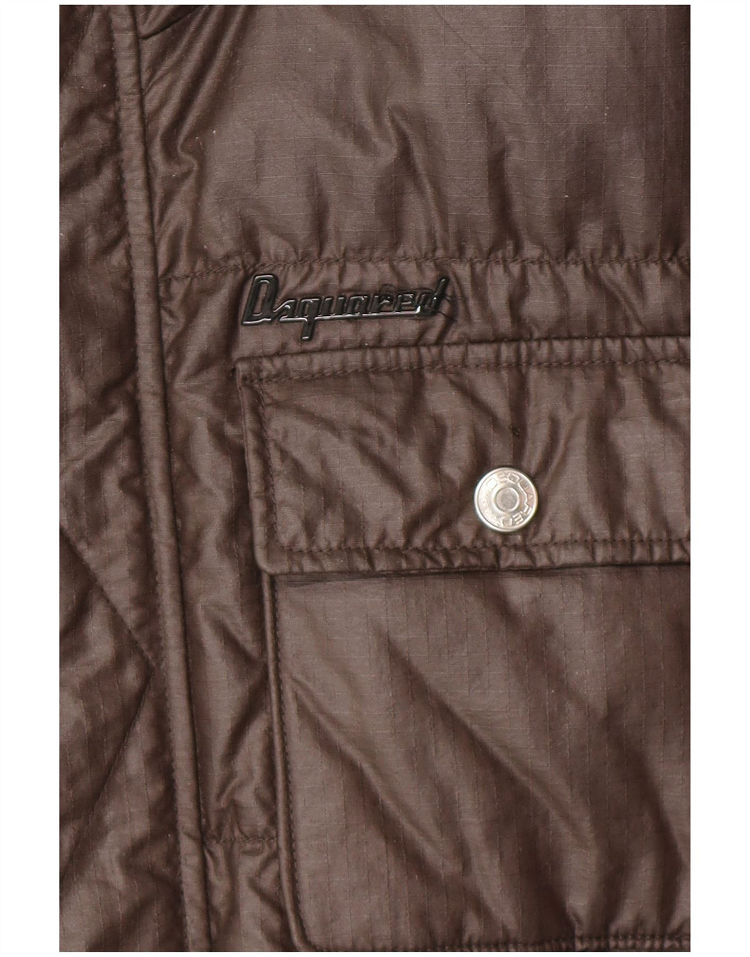 Dsquared Herren-Jacke mit Reißverschluss, gepolstert, IT 48, mittelbraun, Designer