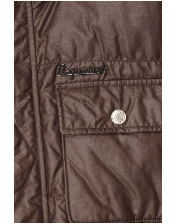 Dsquared Herren-Jacke mit Reißverschluss, gepolstert, IT 48, mittelbraun, Designer