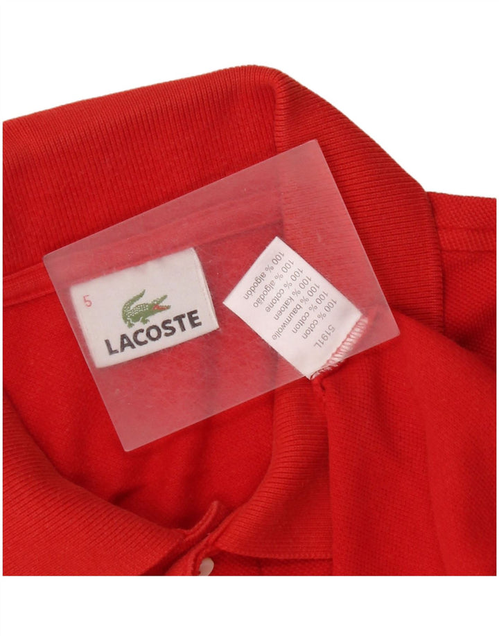 Lacoste Herren-Poloshirt, Größe 5, große rote Baumwolle
