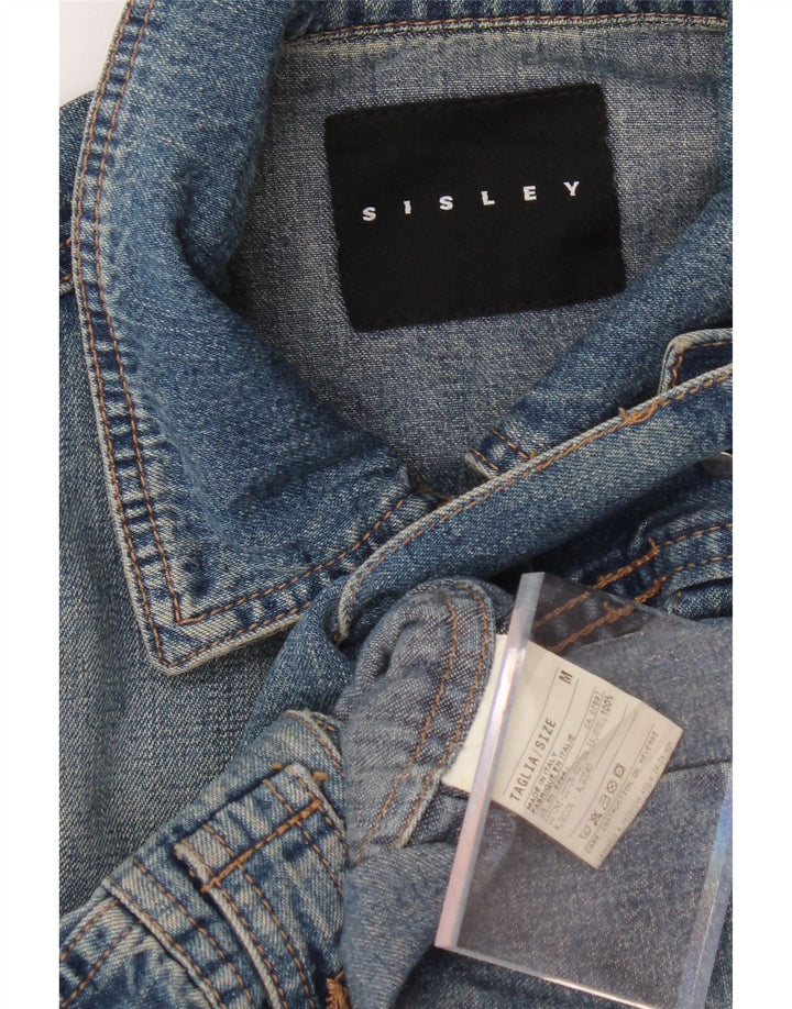 SISLEY Mens Denim Jacket UK 38 Medium Blue Cotton Vintage Sisley and Second-Hand Sisley from Messina Hembry 