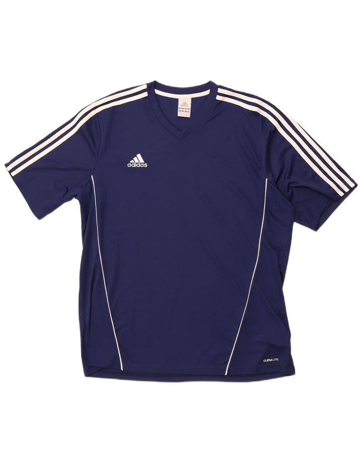 ADIDAS Herren Climalite T-Shirt Top XL Marineblau Polyester