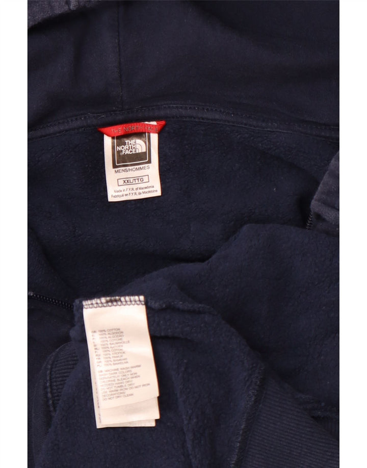 THE NORTH FACE Herren-Kapuzenpullover mit Reißverschluss, 2XL, Marineblau, Baumwolle