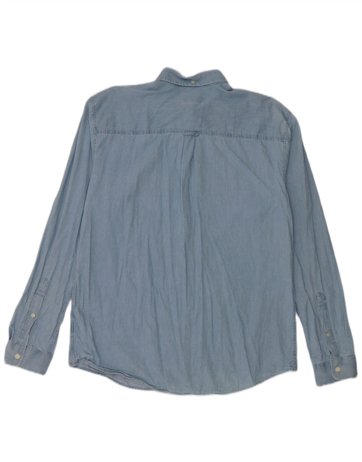 Jack Wills Herren-Jeanshemd mit entspannter Passform aus mittelblauer Baumwolle