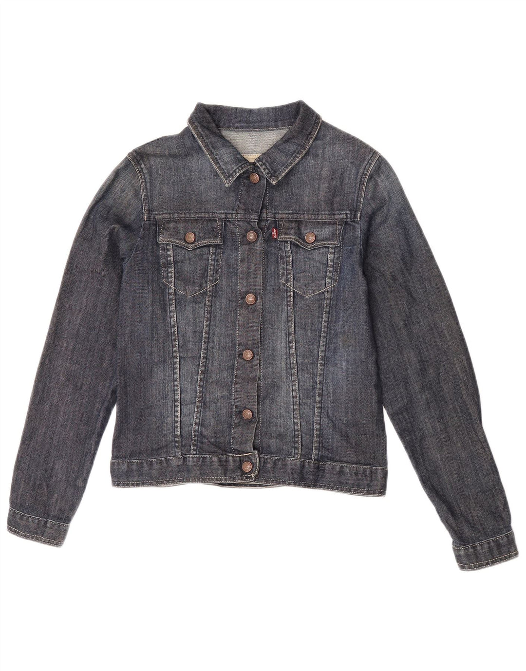 Levi's Jeansjacke für Mädchen, 13–14 Jahre, marineblaue Baumwolle