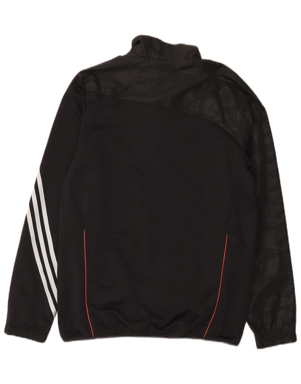 Adidas Jungen Trainingsanzug Top Jacke 15-16 Jahre Schwarz Polyester