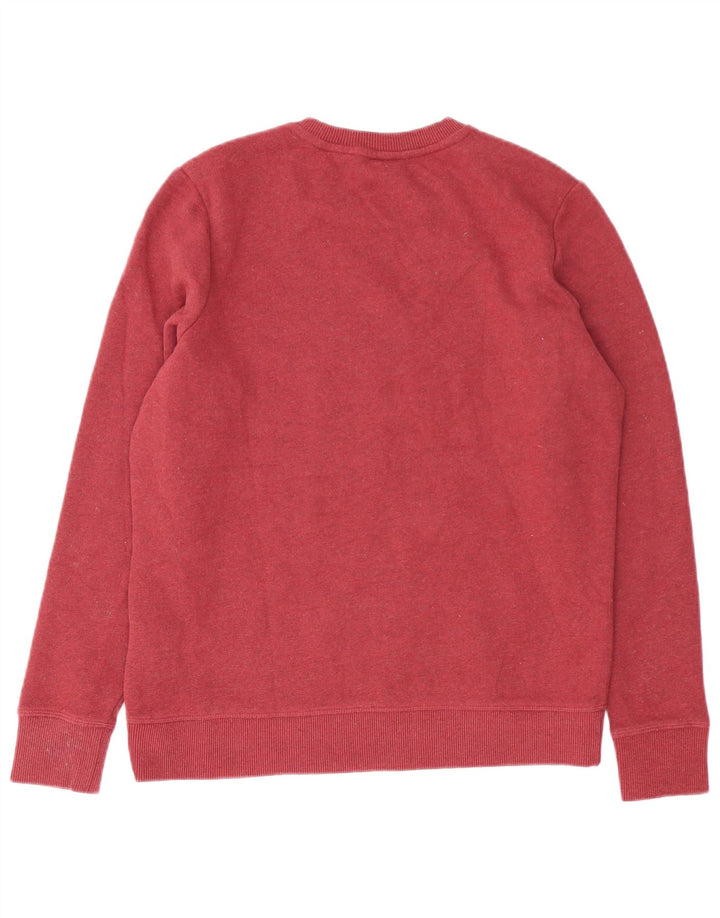 Superdry übergroßer Damen-Sweatshirt-Pullover, UK 10, Größe S, Burgunderrot, Baumwolle