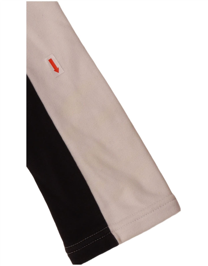 ADIDAS Damen Crop Graphic Sweatshirt Pullover UK 8 Small Weiß Farbblock