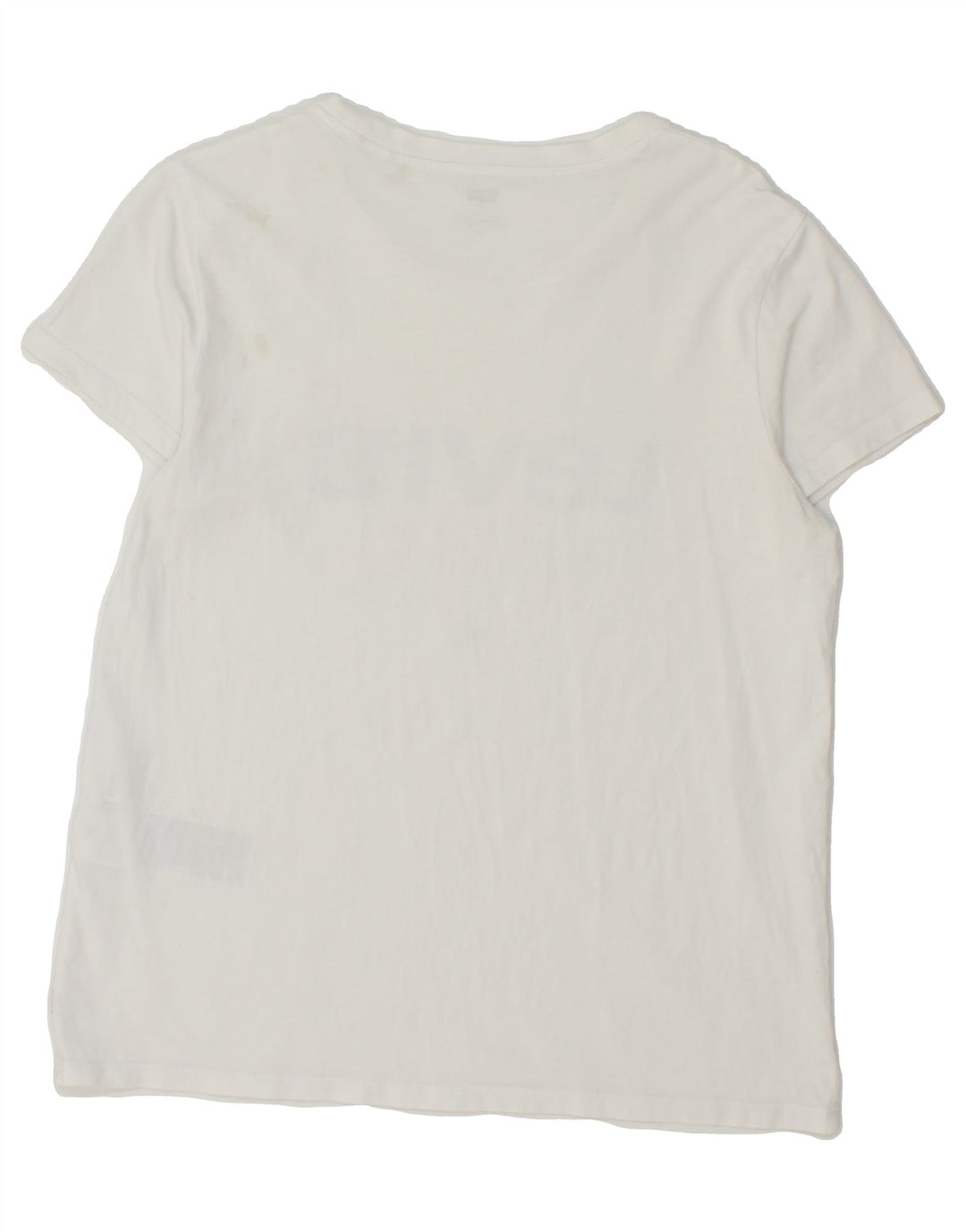 LEVI'S Womens Graphic T-Shirt Top UK 12 Medium White Cotton Vintage Levi's and Second-Hand Levi's from Messina Hembry 