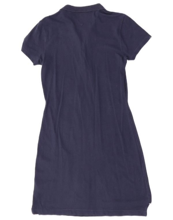 Tommy Hilfiger Damen Slim Fit Polokleid UK 12 Medium Marineblau Baumwolle