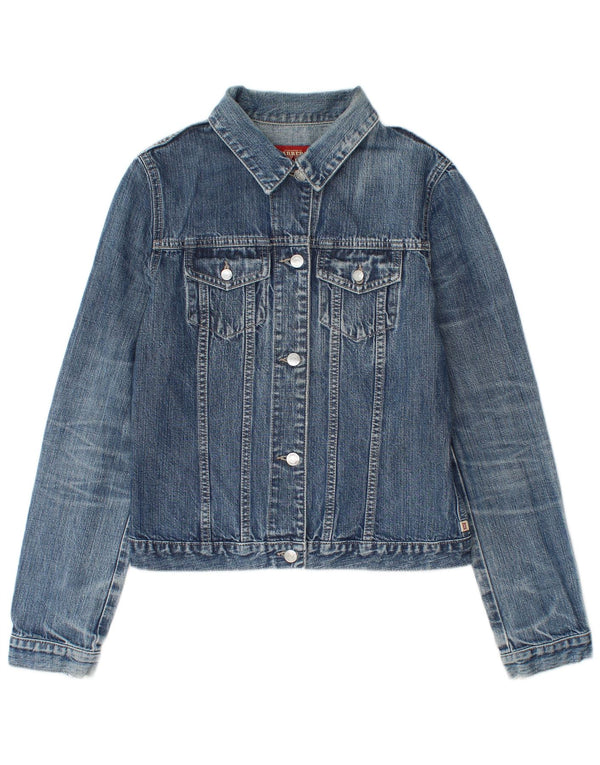 Carrera Damen Jeansjacke UK 12 Mittelblaue Baumwolle