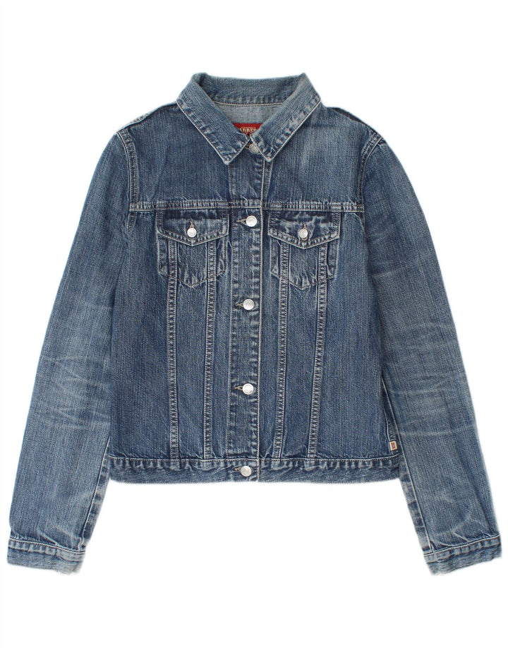 Carrera Damen Jeansjacke UK 12 Mittelblaue Baumwolle
