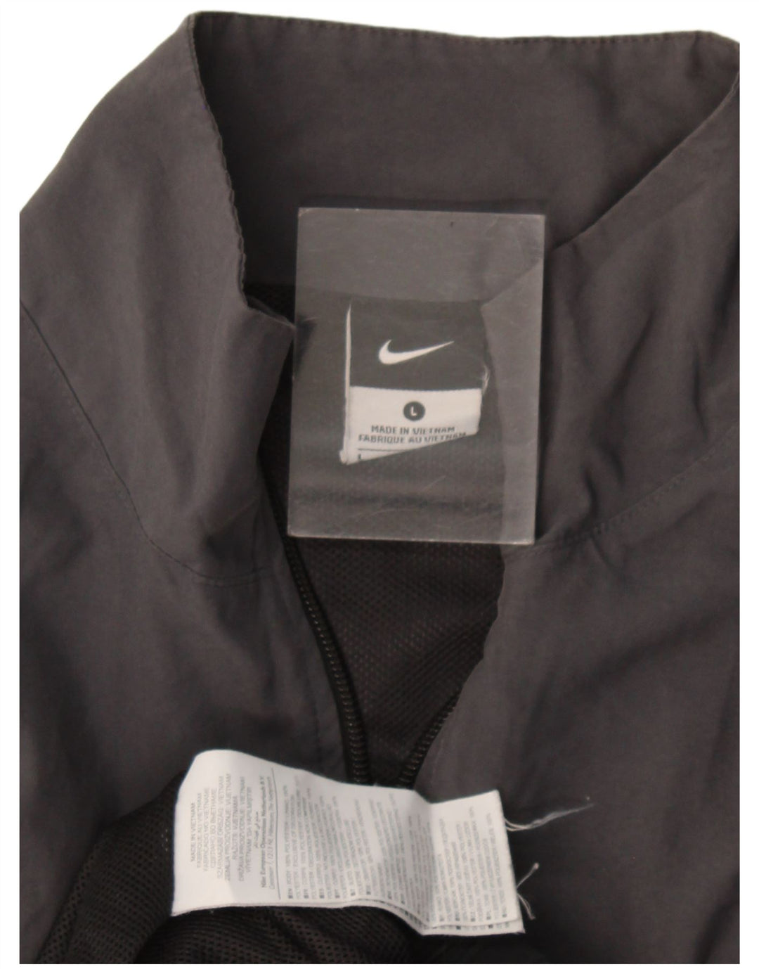 Nike Herren-Trainingsanzug-Topjacke, großes graues Colourblock-Polyester