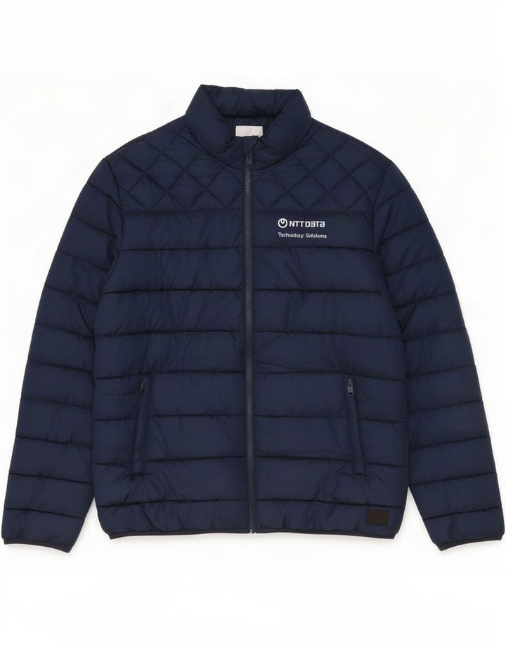 Jack & Jones Herren Wattierte Jacke UK 44 2XL Marineblau Polyester