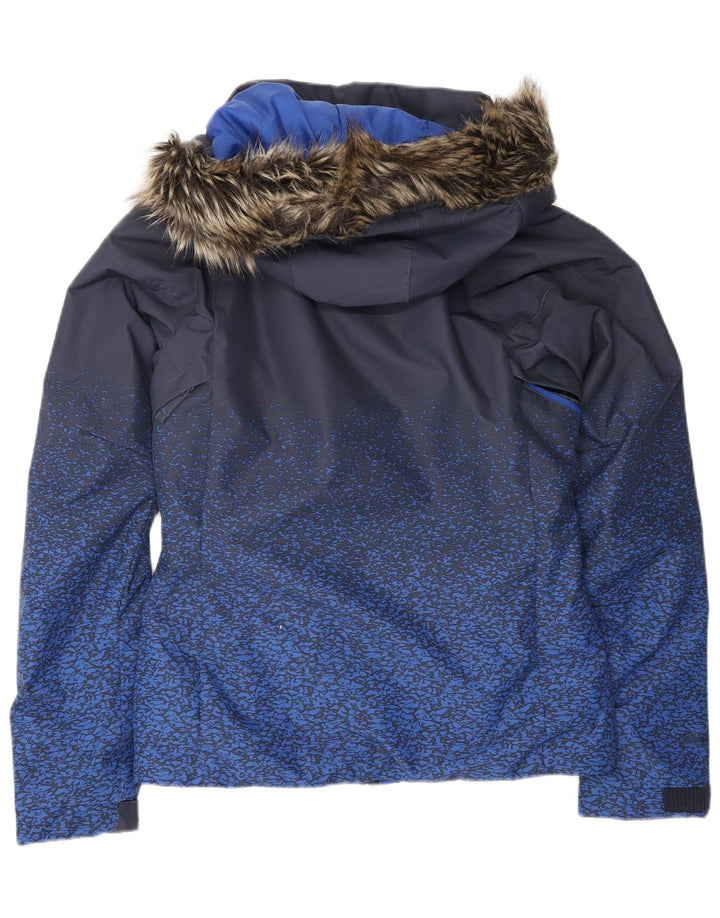 O'Neill Damen-Windbreakerjacke mit Kapuze, Gr. 10, Größe S, Marineblau, gepunktet