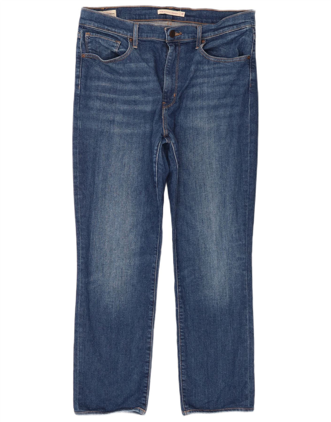 Levi's Damen 724 High Rise Straight Jeans W32 L26 Blau