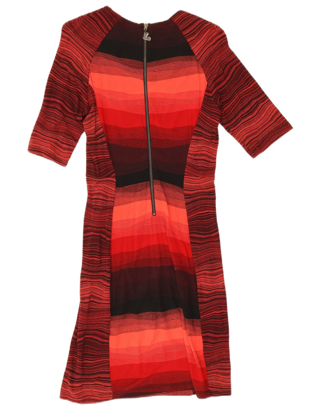 Desigual Damen Etuikleid UK 10 Small Rot gestreift