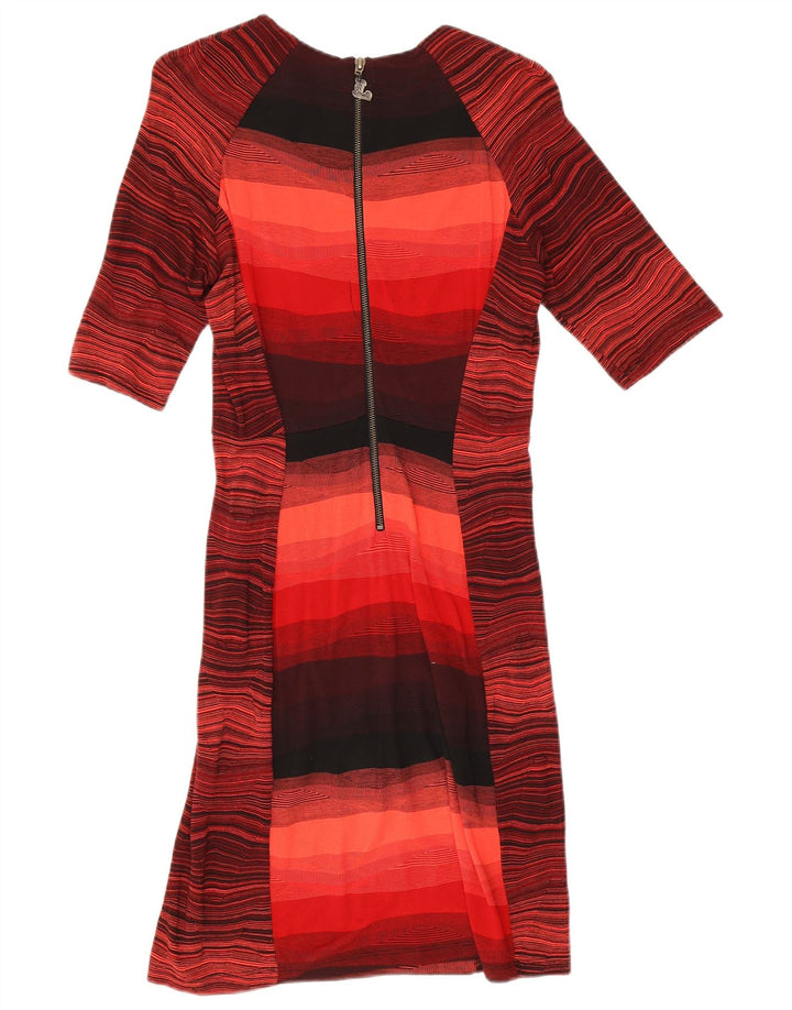 Desigual Damen Etuikleid UK 10 Small Rot gestreift