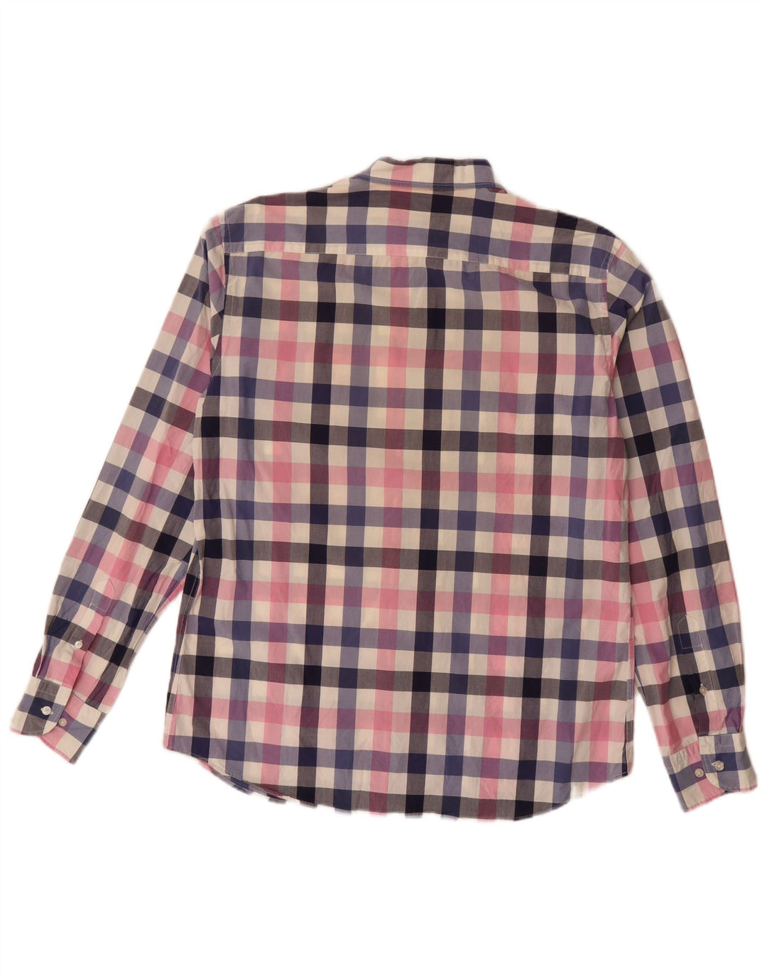 MASSIMO DUTTI Herren-Hemd mit schmaler Passform, großes, mehrfarbiges Karomuster