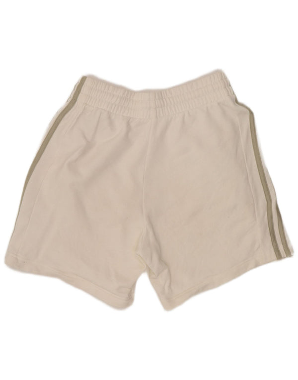 Adidas Damen Sportshorts UK 8 Small Weiße Baumwolle
