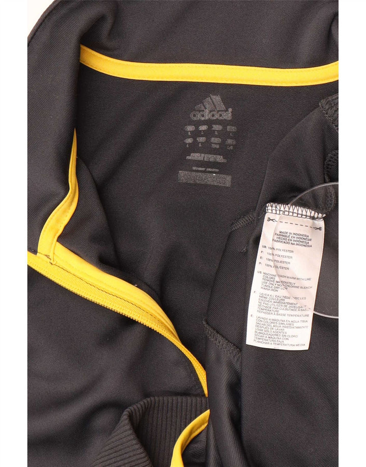 Adidas Herren Climalite-Trainingsanzug-Top-Jacke, großes graues Farbblock-Polyester