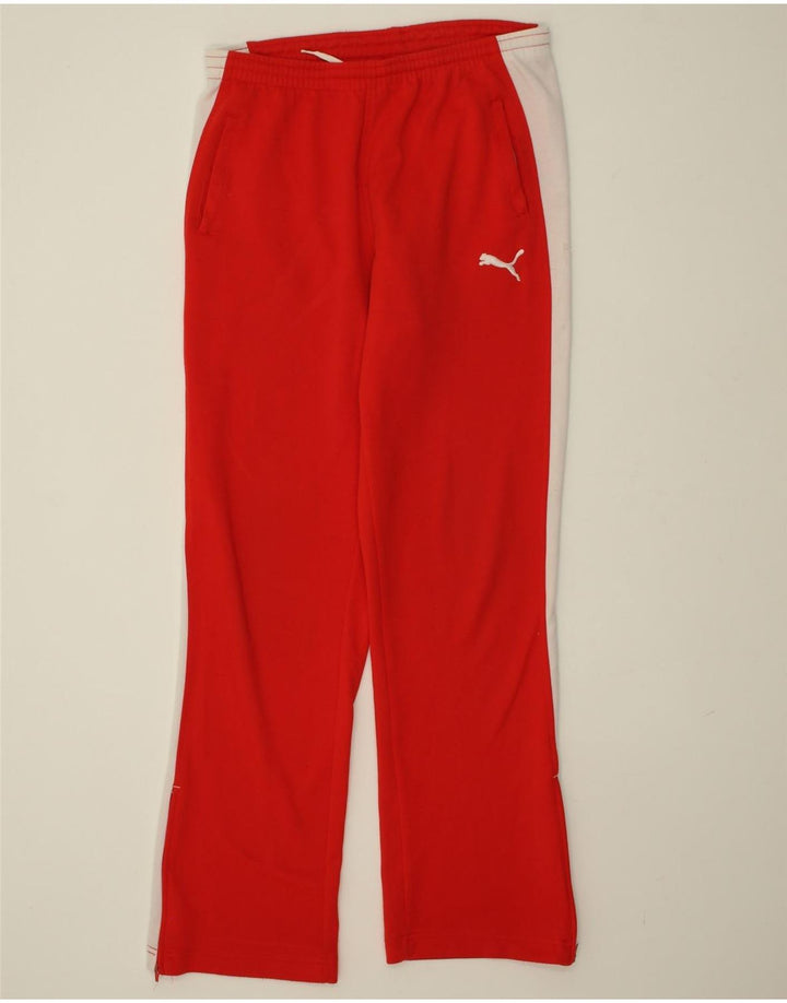 PUMA Womens Tracksuit Trousers UK 12 Medium  Red Colourblock Vintage Puma and Second-Hand Puma from Messina Hembry 