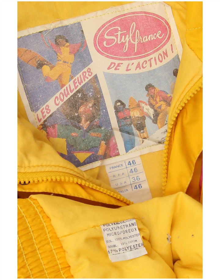 Vintage Herren Skijacke IT 46 Kleines mehrfarbiges Colourblock-Polyamid