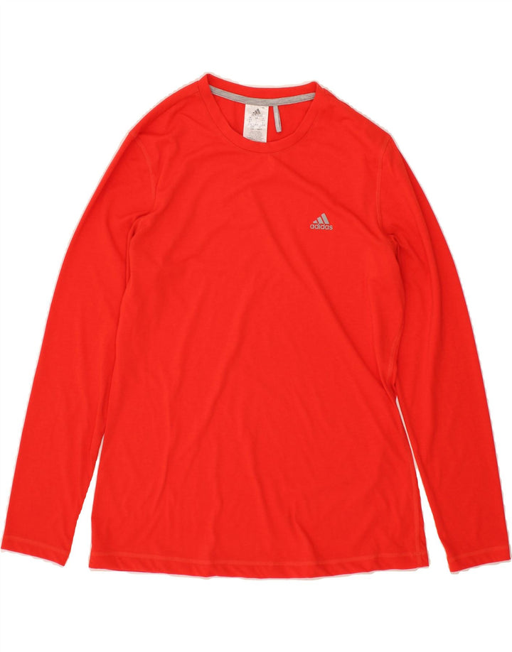 ADIDAS Womens Climalite Top Long Sleeve UK 16/18 Large Red Polyester Vintage Adidas and Second-Hand Adidas from Messina Hembry 