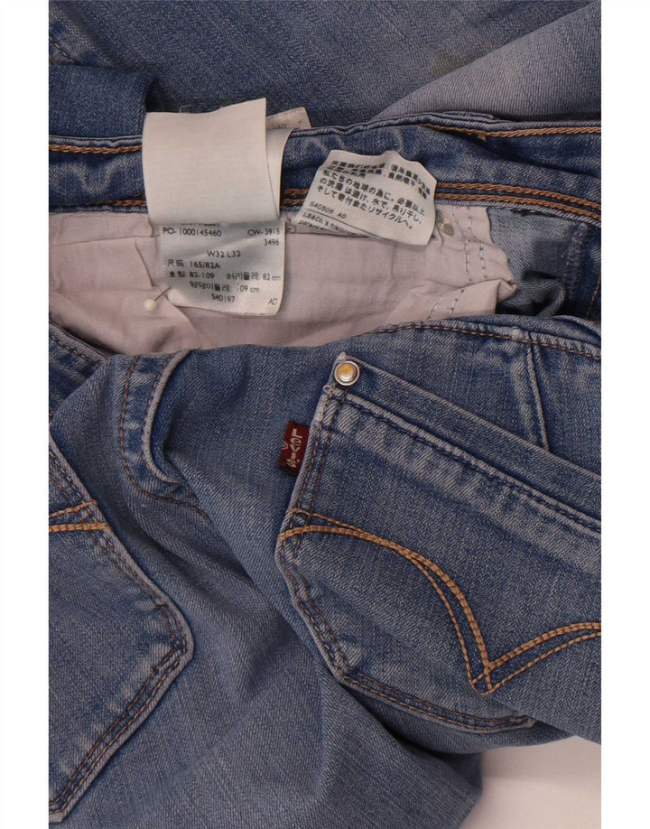 Levi's Damen-Jeans mit niedriger Taille, gerade, W32, L32, blaue Baumwolle