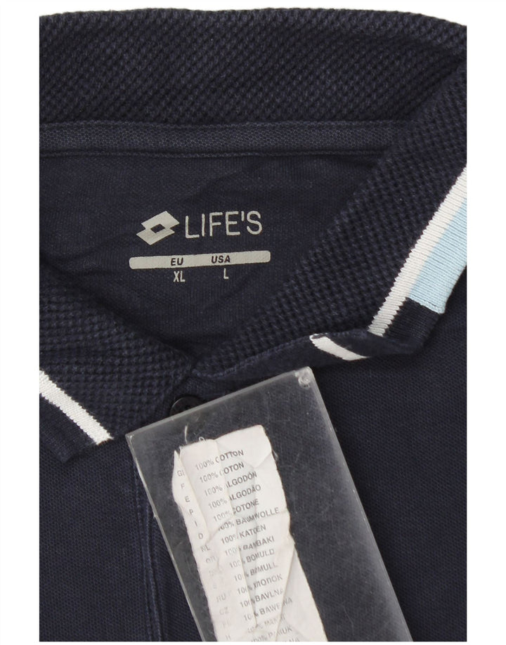LOTTO Herren Life's Poloshirt, groß, marineblau, Baumwolle