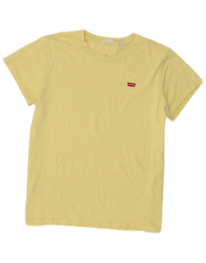 Levi's Damen T-Shirt Top UK 14 Large Gelb