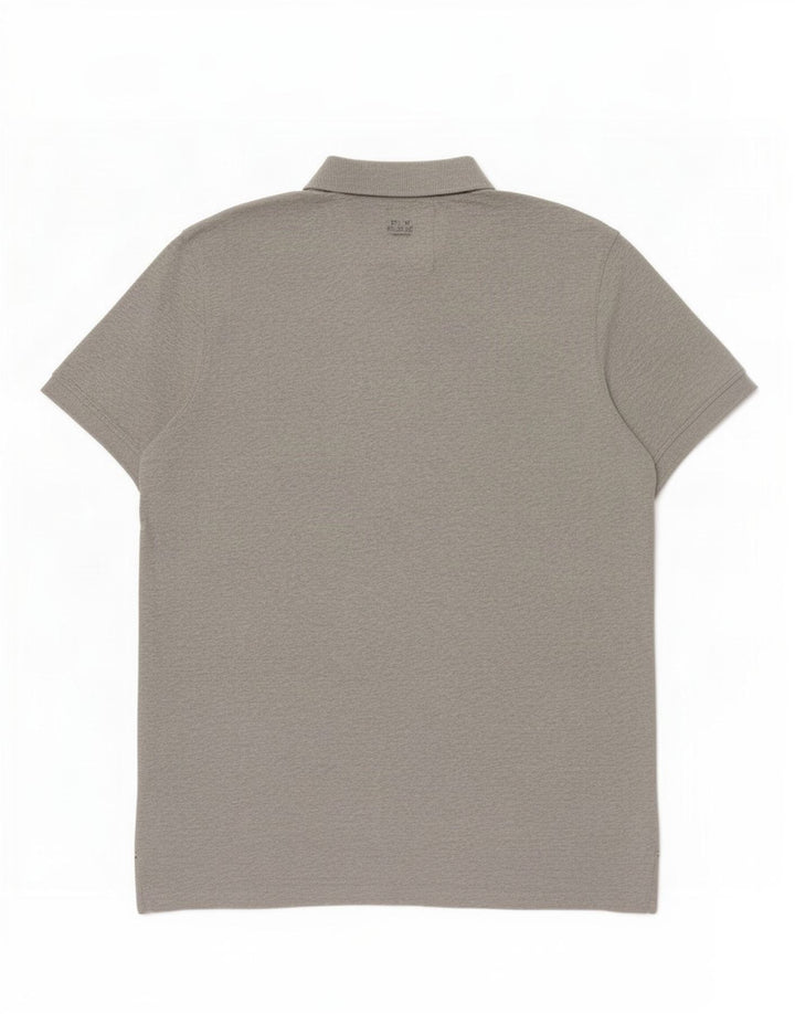 J. Crew Herren-Poloshirt, große graue Colourblock-Baumwolle
