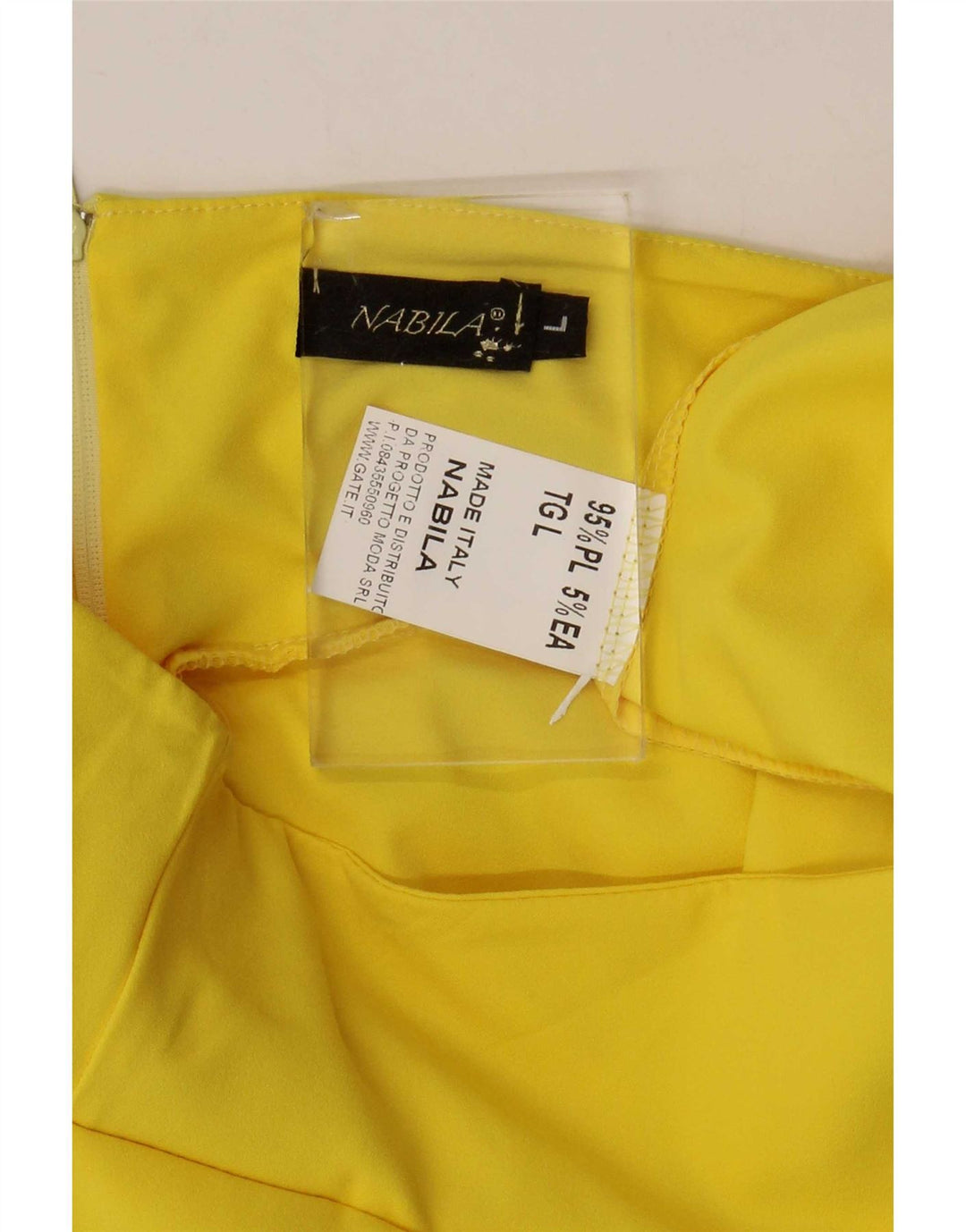 Nabila Damen-Minirock, Größe L, W32, Gelb, Polyester