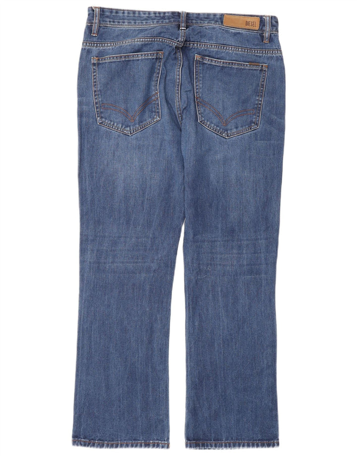 Diesel Herren Straight Jeans W34 L30 Blaue Baumwolle