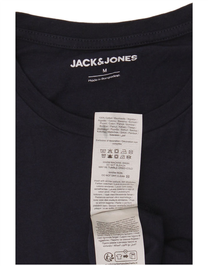 Jack & Jones Herren-T-Shirt mit Grafik, mittlere Marineblau-Baumwolle