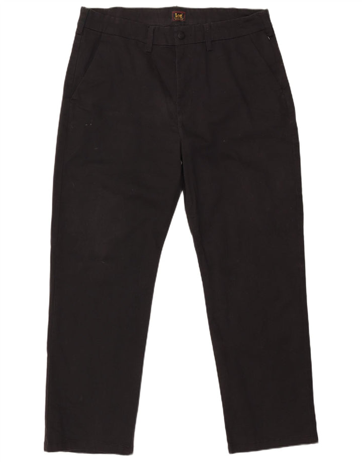Lee Herren gerade Chinohose W36 L30 schwarze Baumwolle