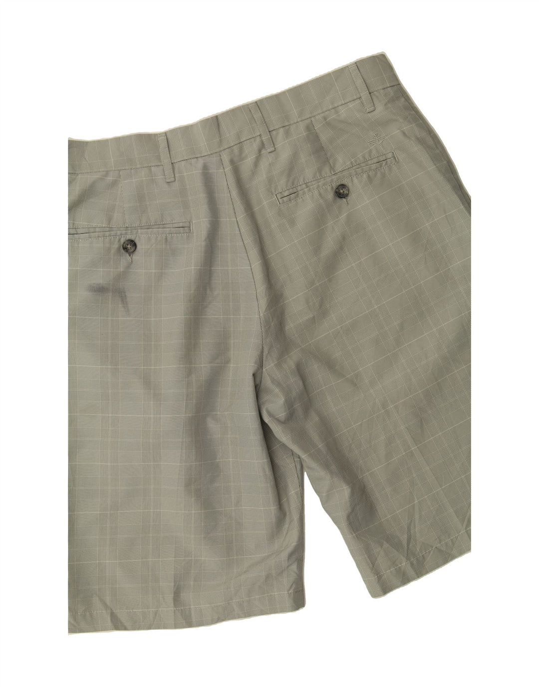 DOCKERS Mens Chino Shorts W32 Medium Grey Houndstooth Polyester Vintage Dockers and Second-Hand Dockers from Messina Hembry 