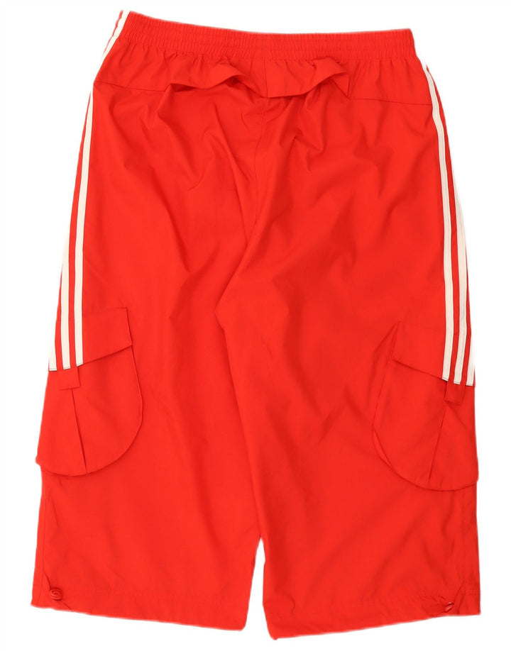 Adidas Herren Bermuda Cargo Sport Shorts Großes rotes Nylon