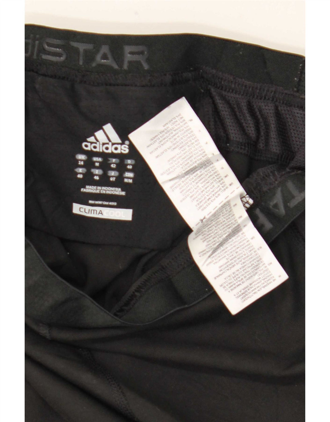 Adidas Damen Climacool Capri Leggings UK 14 Medium Schwarz Polyester