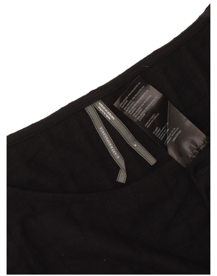 Anthropologie Damen Top Langarm UK 12 Mittelschwarze Viskose