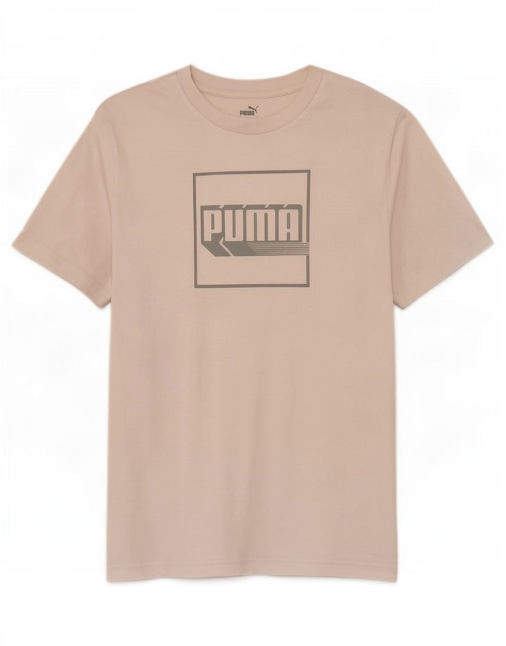 Puma Herren-T-Shirt mit Grafik, groß, aus weißer Baumwolle