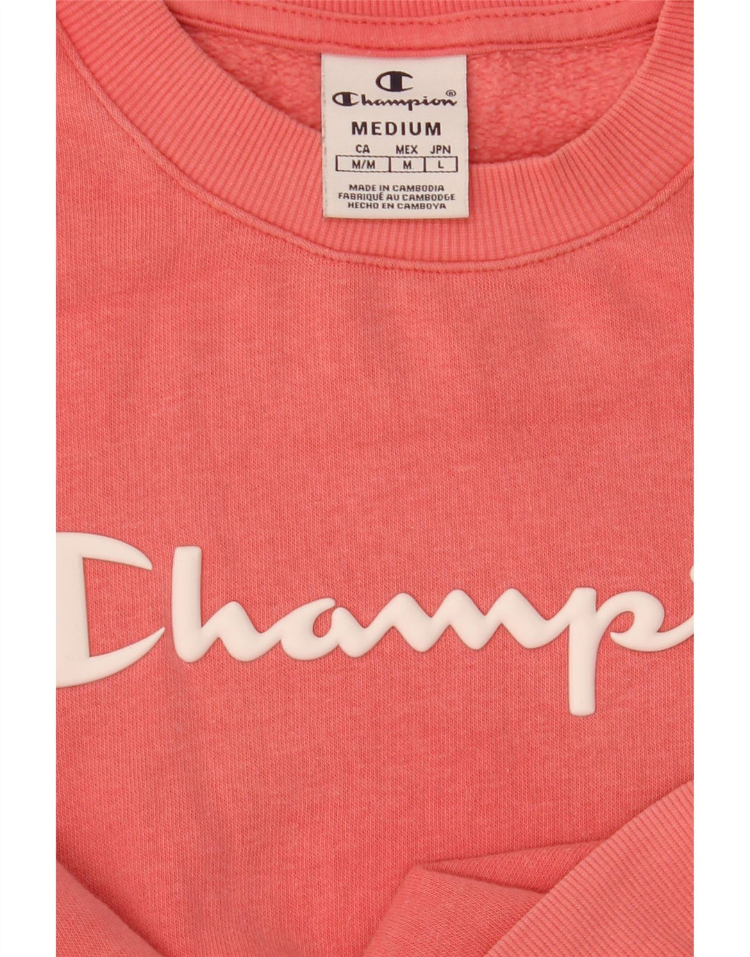 Champion Damen Grafik-Sweatshirt-Pullover UK 14 Mittelrosa